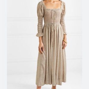 Doen bijou dress California wildflower mustard